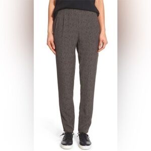 Eileen Fisher Silk Georgette Crepe Pull On Trouser Pant XS